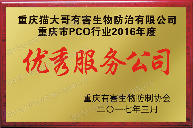 2016年優(yōu)秀服務公司